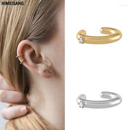 Backs Earrings 2023 Fashion Punk Silver Gold Filled CZ Zircon Ear Cuffs Clip On For Women Circle Earcuff Men Party Jewellery Wholesale