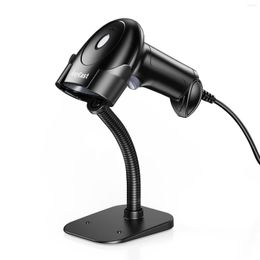 Barcode Scanner With Stand USB Wired Inventory 2D 1D QR Code Scanners For Computer Support Automatic Screen