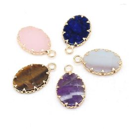 Pendant Necklaces Natural Semi-precious Stones Egg-shaped Beads Exquisite DIY Jewelry Making Elegant Necklace Bracelet Accessories