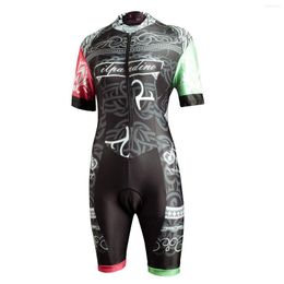 Racing Sets 2023 Women Triathlon Suit Flower Black Tri Short Sleeve Clothing Breathable Mountain Bike MTB Road Cycling Jersey