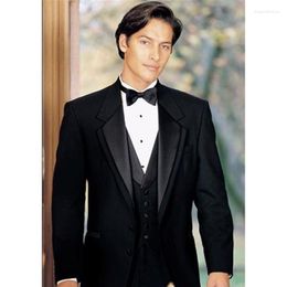 Men's Suits Customised Mens Suit For Wedding Prom (Jacket Pants Vest) Classic Groom Tuxedos Groomsmen Man Blazers Regular