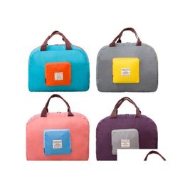 Storage Bags Foldable Bag Organiser Travel Shop Shoder Casual Handbag Portable Clothing Waterproof Promotion Gift Sn4618 Drop Delive Dhhsy