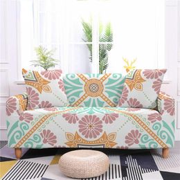 Chair Covers Geometric Floral Print Sofa Cover For Living Room Anti-dirty Stretch 3 Seater Protector Home El Decoration