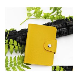 Storage Bags Antimagnetic Buckle Cards Holder Elasticity Pvc Membrane Solid Colour Ferre Pu Material Card Case Fashion Arrival 1Zy O2 Dhshj