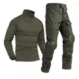 Men's Tracksuits Paintball Work Clothing Military Shooting Uniform Tactical Combat Camouflage Shirts Cargo Knee Pads Pants Army