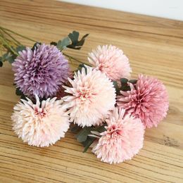 Decorative Flowers 10Pcs Pompoms Artificial Dandelion Fake Wedding Flower Decoration Floral Arrangement Home