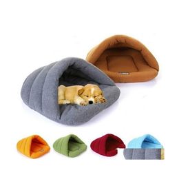 Kennels Pens Soft Polar Fleece Pet Mat 6 Colours Winter Warm Nest Cat Small Dog Puppy Kennel Bed Sofa Slee Bag House Cave Drop Deli Dhmzi