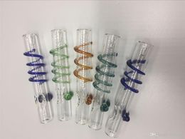 Pyrex Glass oil burner glass pipe oil nail fitting pipe spiral glass Hand Tobacco pipe for smoking