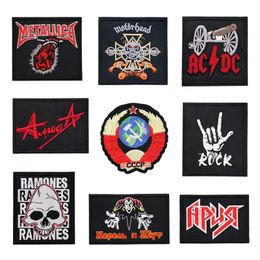 Customise Apparel Patches BAND DIY Clothes Embroidery PUNK MUSIC Applique Ironing Clothing Sewing Supplies Jeans Decorative Badges Patches
