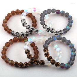 Strand Fashion Beautiful Shiny Crystal And Ball Energy Bracelets