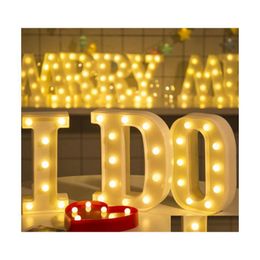 Christmas Decorations Led English Letter Light Birthday Scene Layout Lamp White Lights Various Combinations Of Letters Lamps Selling Dhpyt