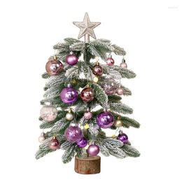 Christmas Decorations 68UE Artificial Tree With Led Light Desktop Winter Party Decor Ornament