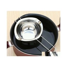 Baking Dishes Pans Stainless Steel Chocolate Melting Pot Double Boiler Milk Bowl Butter Candy Warmer Pastry Tools Sn2879 Drop Deli Dh8Ou