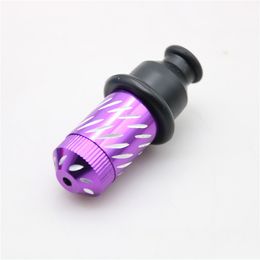 Rubber head Metal pipe Carved Nipple Snuff Device Small Multi-Color Snuff Bottle Water Pipes Smoking Accessories For Gift
