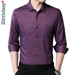 Mens Casual Shirts designer striped mens shirts for men clothing pocket fashion long sleeve shirt luxury dress casual clothes jersey 2106 230114