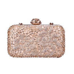 Pink sugao crystal Luxury evening bag shoulder bag Bling party purse Top diamond Boutique Gold silver women wedding Day clutch bag302n