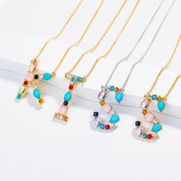 Pendant Necklaces Multicolor Fashion Charmsilvery 26 Alphabet Necklace Initial Letter Couple Name