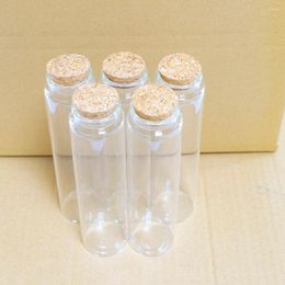 Storage Bottles 6 PC 47 180mm 240ml Cork Stopper Glass Spicy Jar 200cc Bottle Food Containers Large Spice Candy Jars Vials