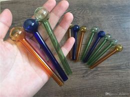 new Glass oil burner pipe colorful glass tube oil nail smoking water pipe glass bong percolater bubbler