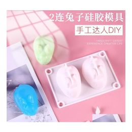 Baking Moulds Mods Sile Cake Mold Net Red 2 Even Rabbit Jelly Pudding Mousse Diy Drop Delivery Home Garden Kitchen Dining Bar Bakewar Otm4O