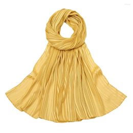 Ethnic Clothing A.s.sqmgos Latest Solid Color Simple Chiffon Elegant Striped Muslim Scarf Shawl For Women All-match Malaysia Warm Hijab 70