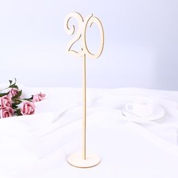 Party Decoration 30pcs 1-30 Wooden Table Numbers Wedding Number With Holder Base For Birthday Home DecorationParty