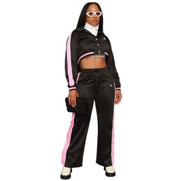 Women Tracksuits Letter Printed Double Threaded Baseball Jacket Varsity Coat Desinger 2023 New Cropped Patchwork Button 17 Colours