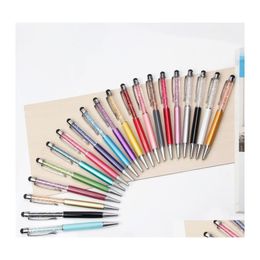 Ballpoint Pens Colorf Removable Ball Pen For Students Office Worker Writing Supplies Stainless Steel Penholder Crystal Durable 1 35G Otgi2