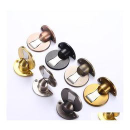 Other Household Sundries Stainless Steel Invisible Magnetic Door Stopper Punch Windproof Mechanical Selflocking Stop Drop Delivery H Otj5K