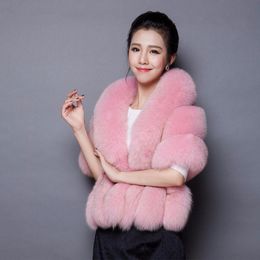 Women's Fur & Faux Wholesale Manufacturer One Haining Autumn And Winter Imitation Coat Shawl Bride's Cloak