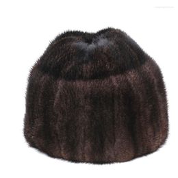 Berets Winter Men Real Hat Russian Warm Ear Outdoor Luxury Caps Casual Bomber Earmuffs Cap Leifeng Hats