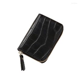 Card Holders Korean Fashion Alligator Credit Id Holder Small Leather Wallet For Cards Mini Case Bank Multifunction Coin Purses