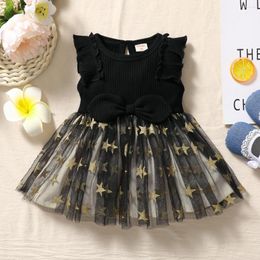 Girl Dresses Hibobi Baby Cotton Knitted Star Print Gauze Dress