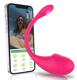 Masseur adulte application de contrôle longue distance Vibratrice femelle Bluetooth vibrant œuf sans fil télécommande