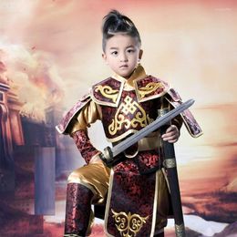 Stage Wear The Great General Little Boy Warrior Soldier Costume For PrinceGeneral Pography Traditional Hanfu