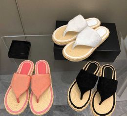 Marke Sandalen 2023 Sommer Neue Handtuch Tuch Handgemachte Flip-Flops Tragen Flache Hausschuhe Fischer und Frauen Schuhe