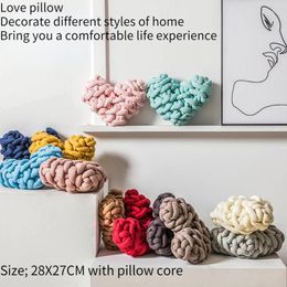 Pillow Cotton DIY Knot Love Comfortable Car Lumbar Home Decoration Sofa Office Hand With Core