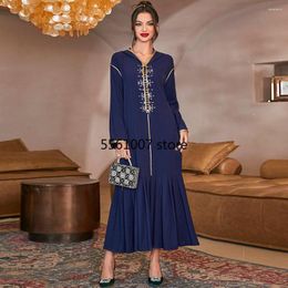 Ethnic Clothing Ramadan Eid Pleated Abaya Satin Dubai Evening Dresses For Women Saudi Turkey Islam Pakistan Muslim Long Dress Kaftan Robe