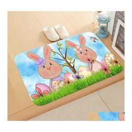 Carpets Happy Easter Doormat Bunny Egg Pattern Floor Mat Antislip Washable Bathroom Rugs Rre11497 Drop Delivery Home Garden Textiles Ot3Up