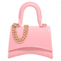 Evening Bags Design Small Women Handbag 2023 High Quality PVC Candy Color Transparent Jelly Bag Chain Portable Messenger Travel Bbag