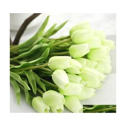 Decorative Flowers Wreaths 34Cm Pu Mini Tip Flower Real Touch Wedding Artificial Home Decoration 653 R2 Drop Delivery Garden Festi Dhn5N