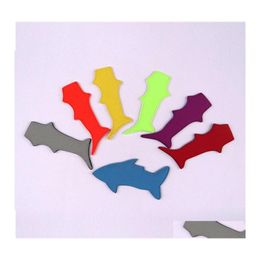 Ice Cream Tools Kitchen Dining Bar Home Garden Drop Delivery Sleeve Environmental Shark Shape Pure Color Popsicle Holder Neoprene Pop Dh8Tb