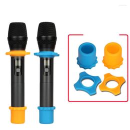 Microphones 1 Set Microphone Anti-roll Tail Sets Of Wireless Anti-skid Ring Protective Sleeve KTV Cover