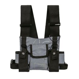 Outdoor Bags Chest Rig Bag Functional Sports Men Protective Reflective Top Vest Cycling Fishing