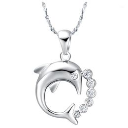 Chains Nice Arrival Brand Cute Dolphin Design Pendant White Plated Necklace Gift For Girls