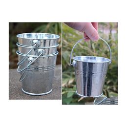 Planters Pots Mini Tinplate Metal Bucket Icing French Fries Tin Pails Candy Basket Party Garden Supplies Sn1281 Drop Delivery Home Dh7Uk