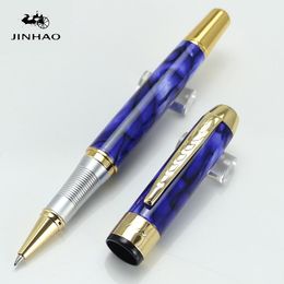 Blue Fashion Cute 17 Colours Choose Top Selling Rollerball Pen 0.7mm Nib Silver/gold Trim Removable Ink Refills Ballpoint Pens