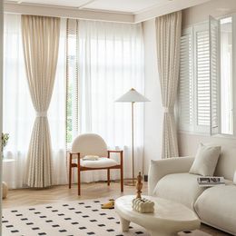 Curtain French Style Cream Curtains For Living Dining Room Bedroom Three-dimensional Luxury Relief High-precision Jacquard Model