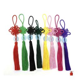 Party Favor 8 Colors Lucky Chinese Knots Pretty Jade Decor Diy Plait Handicraft Hanging Accessories Fashion Interior Decorations Dro Otlve