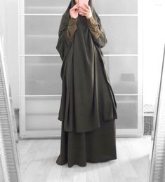 Ethnic Clothing Women's Long Muslim Dress Prayer Garment Women Abaya Jilbab Hijab Khimar Robe Abayas Islam Moroccan Caftan